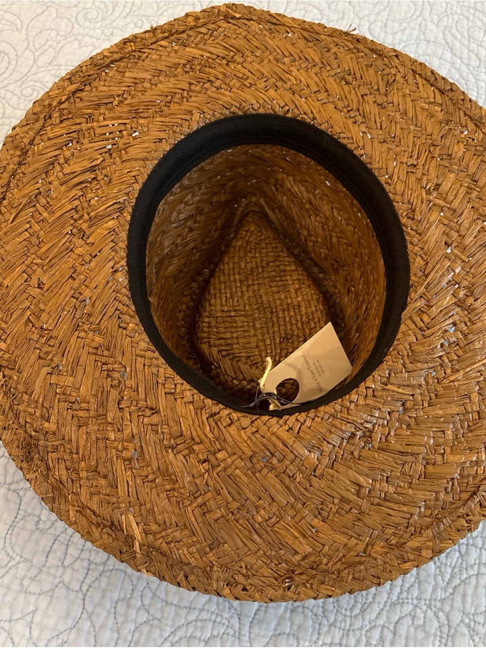 Braided Straw Sun Hat in Brown - Picture 3 of 5